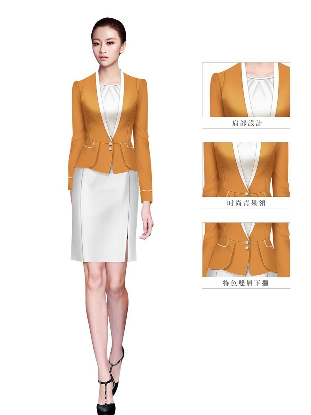 酒店前臺(tái)西裝工作服