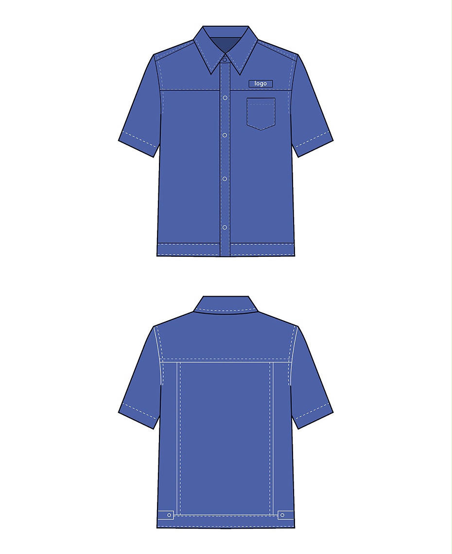 夏季短袖襯衫工作服定制