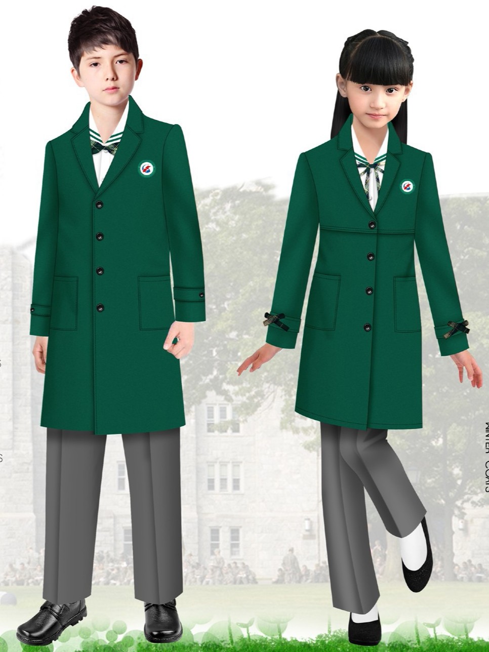 小學生校服冬季  實驗小學的校服  小學校服冬裝