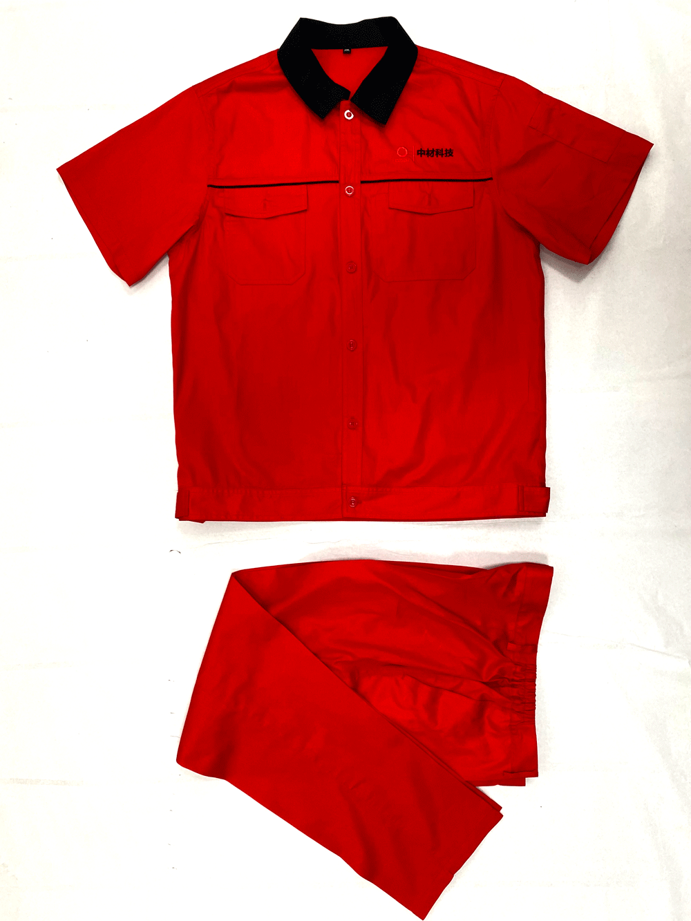 工廠車間夏季工作服定制加反光條刺繡logo純棉工裝定制 派登服飾
