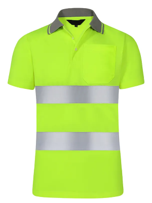 工地工廠加反光條POLO衫定制夏季反光衣定制快干T恤 派登服飾