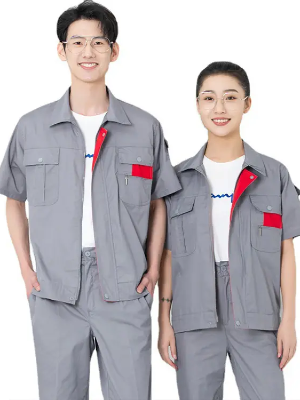 夏季短袖工作服套裝定制耐磨防燙電工服工程服批量定制 派登服飾